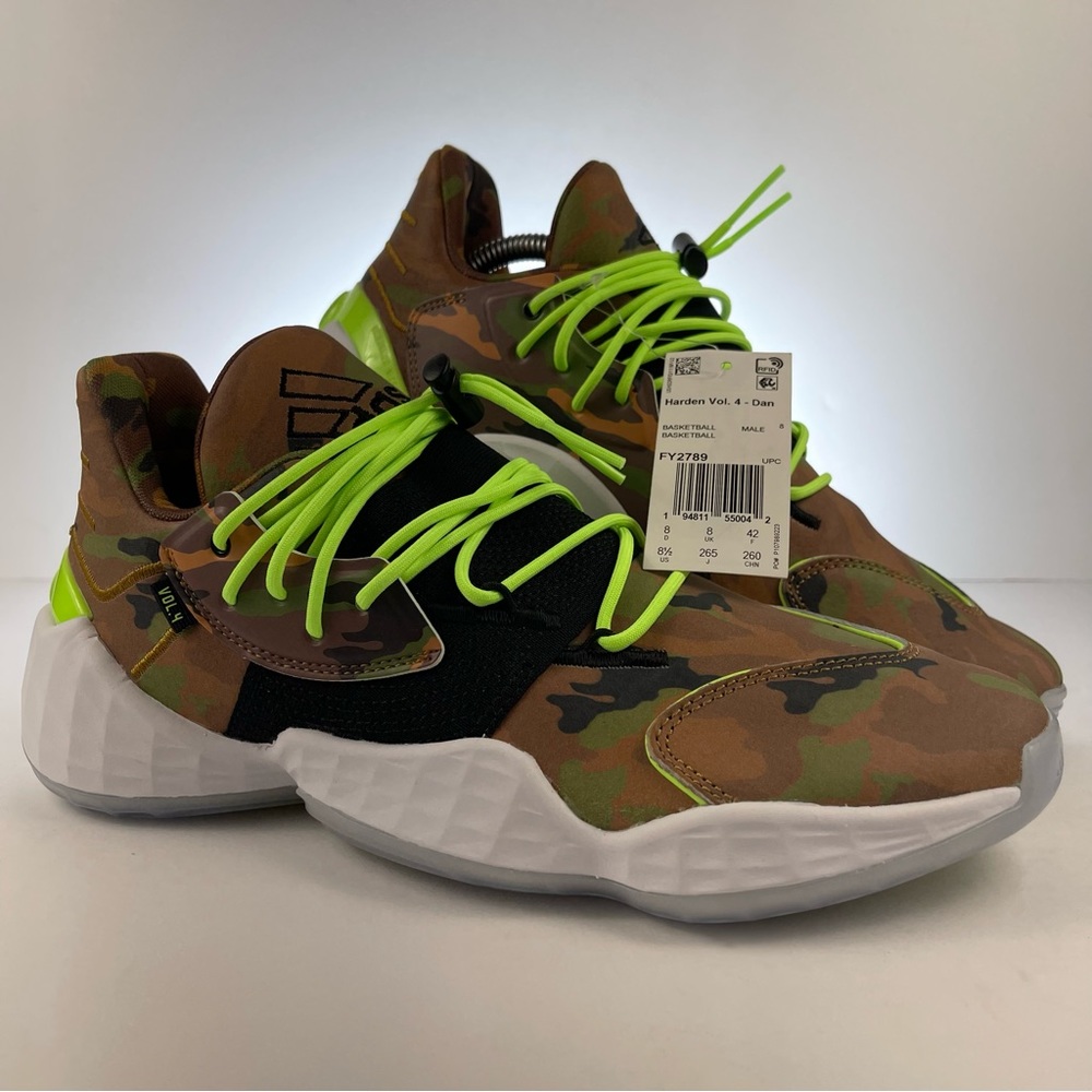 New adidas James harden vol.4 Daniel Patric collab camo size. 8.5 men’s
